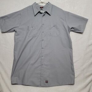 Red Kap Men's Shirt Size 2XL‎ XXL Gray  2 Pocket Durable Industrial Uniform